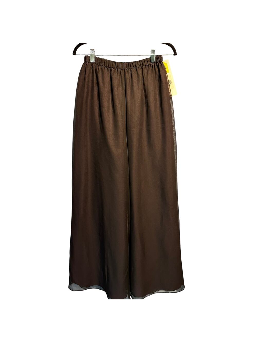 NWT Alex Evenings Size 6 Sheer Black Palazzo Pants Lined Dressy Event SemiFormal